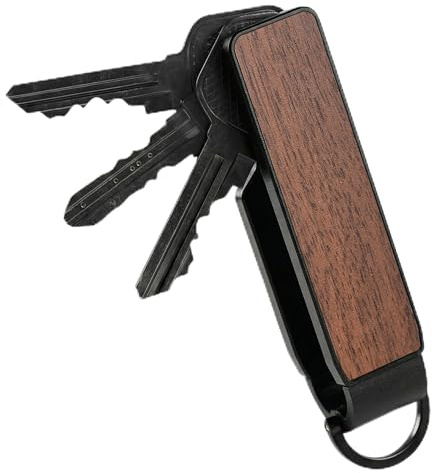 CAXGEK Aluminium Key Organizer Holder with Clip, Compact Keychain with Easy Access.