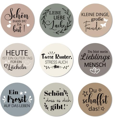 ANATTASOUL 9 Stück Schön DASS du da bist Untersetzer Holz für Zuhause | Holzuntersetzer Coaster Wiederverwendbare Glasuntersetzer ,Tasse Coaster Mat für Büro und Bar Tischdeko Sommer