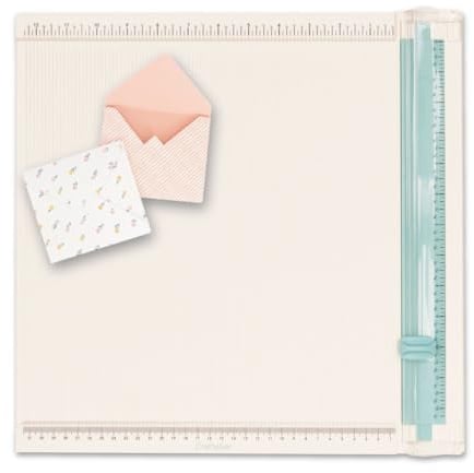 Craftelier Schneidemaschine und Markierbrett Minty Trim and Score Board, 30,5 x 30,5 cm (12 x 12 Zoll), präzise Schere mit Falten und Geodreieck, ideales Werkzeug für Scrapbooking und Bastelarbeiten