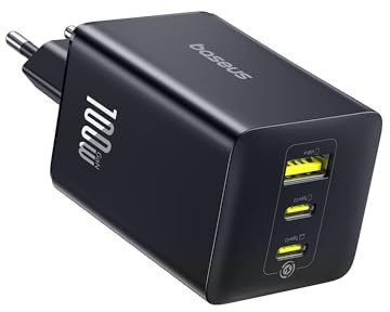 Carregador Baseus EnerFill FE11 100W 2xUSB-C + USB-A Preto