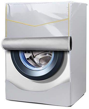 Mr.You Fundas Lavadora Carga Frontal para Lavadora/Secadora Protector Solar a Prueba de Polvo de Carga Superior （Tela Gruesa，M）