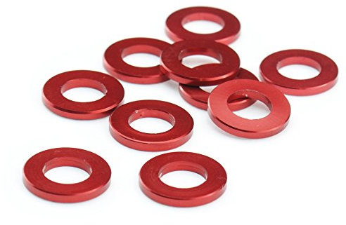 Unterlegscheiben M5 Aluminium Scheibe DIN 125 Alu rot eloxiert 5mm