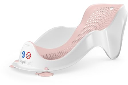 Angelcare Soft Touch Mini Bath Support- Pink - Newborn Bath Seat, Infant Bathing, Non-Slip, Easy Clean