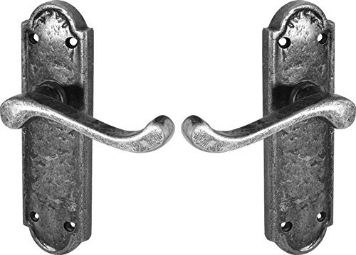Turnberry Latchset Door Handles - Pewter
