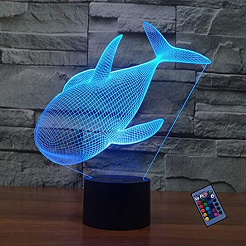 Optische Täuschung 3D Wal Nacht Licht 16 Farben Andern Sich Fernbedienung USB-Strom Touch Schalter Dekor Lampe LED Lampe Tisch Kinder Brithday weihnachten Geschenk