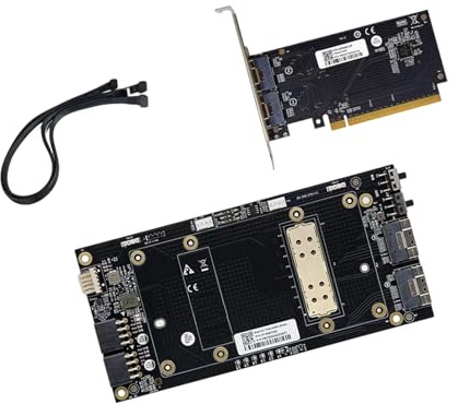 LIbgiubhy Komplettes Konvertierungsset zur Aktivierung der Desktop SXM2-Formfaktor V100-GPU über PCIe Passthrough mit mitgeliefertem Kabel und Host Kartenkühlungs GPU