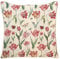 Signare Tapisserie Kissenbezug 45x45, Kissen 45x45 Kutdoor Kissen, Sofakissen, Deko Kissen, Zierkissen mit Blumenmustern (Tulpen)