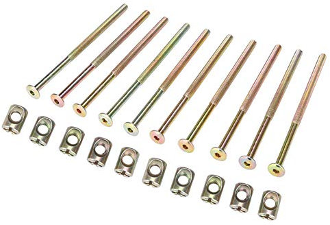 10 PZ M6 120mm Bulloni Mobili In Acciaio Inossidabile Mobili Vite con 6mm Dadi Connettore di Fissaggio per Giuntura Tavole di Legno Armadi Armadi