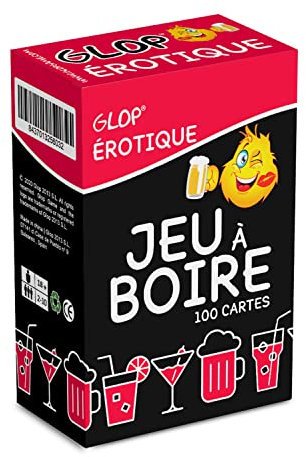 Glop Ero, Jeux d'alcool et à Boire, Jeu de Société Adulte, Jeux de Cartes, Drinking Games, 100 Cartes