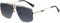 SHEEN KELLY Retro Quadratische Sonnenbrille für Männer und Frauen - Randlose Metall Sonnenbrille in Vintage Stil