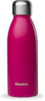 QWETCH – Bouteille One Inox Ultra Légère - Magenta 500ml – Gourde Simple Paroi – Etanche, Sans BPA & Réutilisable – Gourde inox du quotidien, non isotherme