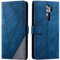 SONWO Hülle für Xiaomi Redmi Note 8 Pro, Premium Leder PU Handyhülle Flip Case Wallet Silikon Bumper Schutzhülle Klapphülle für Xiaomi Redmi Note 8 Pro, Blau