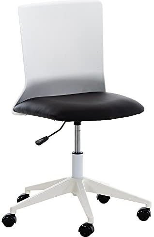CLP Bürostuhl Apolda I Kunstleder I Stoff I Ergonomischer Schreibtischstuhl I Stuhl mit Kunststoffgestell Farbe schwarz Material Kunstleder