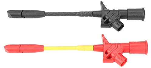 Demeras 2Pcs Insulation Piercing Test Clip, Heavy Duty Insulation Wire Piercing Probe Clip Test Needle Hook Multimeter Testing Probes
