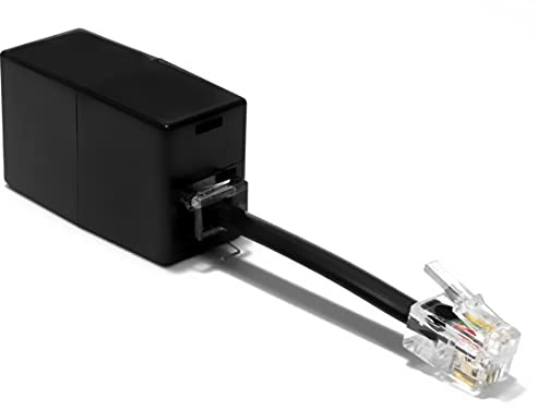 AmzDeals 1-Pack RJ11 to RJ9 Adapter, Female RJ11 (6P4C) Jack to Male RJ9 (4P4C) Plug