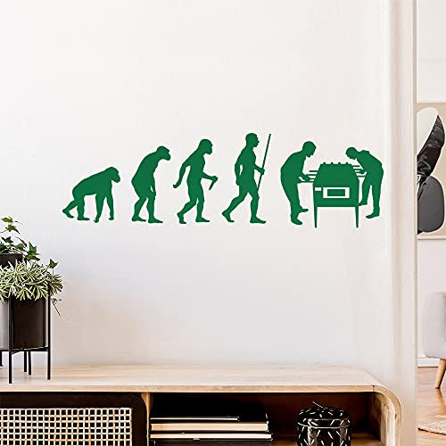 Kicker Tischfußball Evolution Wandtattoo Wandaufkleber Wall Sticker - Dekoration, Küche, Wohnzimmer, Schlafzimmer, Badezimmer