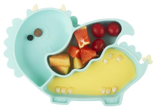 nohlerlife Assiette à pour Bébé Silicone, Plaque d'alimentation Antidérapante pour Tout-petits Les Enfants avec une Forte Aspiration, Adapté au Lave-vaisselle et au Four à micro-ondes