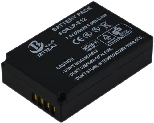 Batterie + chargeur USB pour appareil photo LP-E12 LPE12 LC-E12 LCE12 EOS M M2 M10 M50 M100 Rebel SL1 100D M50 Mark II Kiss X7 K1