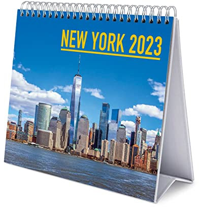 Grupo Erik Tischkalender 2023 - New York Kalender 2023 Tischkalender - Tischkalender 2023 Quer Format - Tischkalender 2023 zum Aufstellen - FSC zertifiziert - Offizielle Lizenz, CS23011