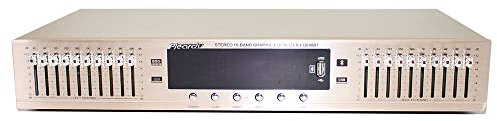 LeTkingok 220V EQ665 Hifi Heim-eq-entzerrer, Duale 10 Band Stereo-höhen-alt-bass-regulierung mit Integriertem Bluetooth (Gold)