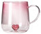 JARPSIRY Novelty Borosilicate Glass Coffee Mug, 3D Love Heart Inside Tea Cup 13.5oz, Romantic Gift for Him or Her Birthday, Valentines Day, Anniversary, Wedding