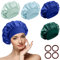 4er set Seidenhaube zum Schlafen Schlafhaube Atmungsaktive Satin Haarhaube mit Haargummis, Verstellbare Schlafhaube Seide Kopfbedeckung für Lockiges Haar, Sleep Cap Satin Bonnet für Damen