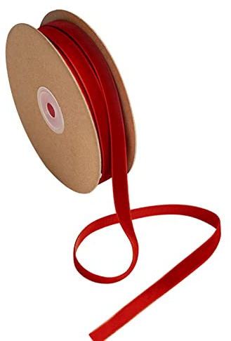 TONAUP 20 Meter Samtband Schleifenband Schmuckband Geschenkband 10mm Samt Dekoband