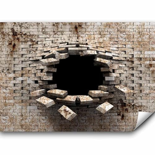 murando - Fototapete Premium-Vlies Mauer Ziegel Abstrakt, 450x315 cm