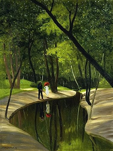 LVTFCO Felix Edouard Vallotton Poster Und Drucke《Paysage Du Boulogne》Wandkunst Felix Edouard Vallotton Malerei Leinwand Wohnkultur Bild 60x80cm Ohne Rahmen