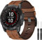 Armband für Garmin Fenix 8 51mm, Fenix 6X, Fenix 6X Pro, Fenix 5X, Fenix 5X Plus, Fenix 7X, Fenix 3, Fenix 3 HR, 26mm Echte Leder Ersatzarmband Quick-Fit Uhrenarmband für Garmin Enduro, Quatix 3