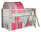 Vipack Scott Hochbett und Vorhang und Tunnel Princess, weiß, 90 x 200 cm