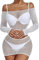 Buitifo Damen Dessous-Sets Sexy Lingerie Fischnetz Sexy Bodys Nachtwäsche(Weiß 0019,Einheitsgröße)