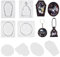 Voyyphixa 4 PCS Halloween Resin Shaker Moulds Coffin Silicone Quicksand Resin Molds Tombstone Epoxy Casting Mold Resin Art Molds with Seal Film for DIY Keychain Ornament Pendant (Halloween Mold A)