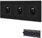 BSEED Prise Murale,Prises electriques Standard avec des griffes,16A 110-250V Triple Prise de Courant Alternatif avec Panneau en Verre Cristal,Prise Encastrable, pour Bureau à Domicile(3 Prise,Noir)