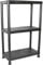 Gr8 Home Lightweight 3 Tier Black Plastic Shelving Unit Storage Racking Shelves Garage Warehouse Home Shed Rack
