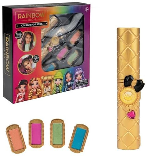 Sinco Creations Rainbow High Colour Pop Stick Hair Chalk Set | 4 Stylish Colours | Hair Colour Chalk Pen | Hair Colour Changing Stick| Rainbow High Toys