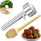 Arazooyi Falafel Scoop, cuchara profesional de acero inoxidable con espátula, apto para alimentos y no pegajoso, herramienta para hacer falafel de acero inoxidable