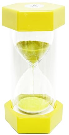 Minuterie de sablier Minuterie de Cuisine sablier de Couleur, Aide visuelle pour Les Jeux, la Cuisine et l'exercice 5 Minutes, Jaune