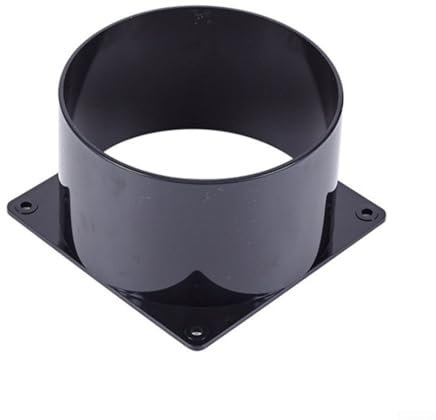 Flange Ventilation Pipe Connector, Wall Air Tube Hose Flange Adapter for Duct Fan Kitchen Air Vent, ABS Wall Flange Connector Smooth (120mm)