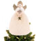 MOFIC Engel Weihnachtsbaumspitze, niedliche Engel-Baumspitze, Weihnachtsdekoration, Weihnachtsbaumspitze, Engel-Anhänger, Puppe für Weihnachtsbaumdekoration, Kinder-Geschenk (Gold)