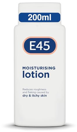 E45 Lotion hydratante dermatologique 200ml - Lotion Hydratant quotidien pour hydratation durable pour les peaux sèches et sensibles - contre la sécheresse, réduit les rougeurs et les desquamations