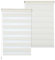 Doppelrollo DuoRollo Klemmfix ohne Bohren Seitenzug Fenster Rollo cremeweiß B 110cm (106cm Stoffbreite) x H 150 cm