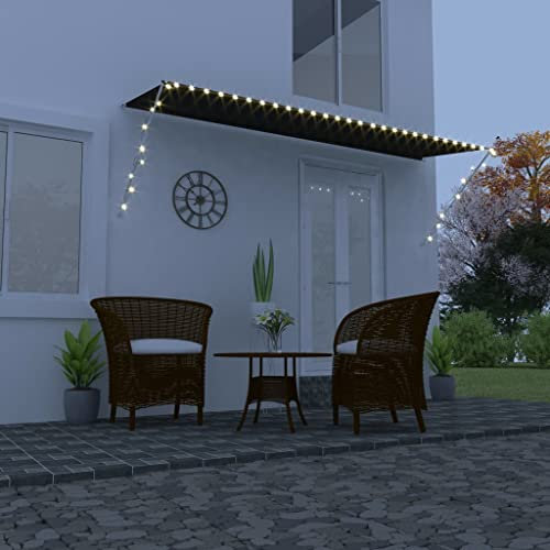 Home Outdoor Sonstigeseinziehbare Markise mit LED 400x150 cm Anthrazit