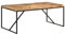 Willood Esstisch 180x90x76 cm Akazie und Mango Industriestil Küchentisch Esszimmertisch Holztisch Speisetisch Tisch Esszimmer Küche Massivholz Schwarz
