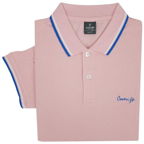 Coveri Polo Uomo Manica Corta 100% Cotone Piquet M L XL XXL XXXL (XL - Rosa)