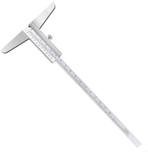 HpLive Schieblehre Digital Edelstahl Messschieber,Edelstahl Höhentiefe Mit Bremssattel Messgerät Vernier -Bremssattel(300MM)