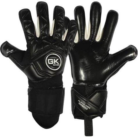 GK Saver Fußball-Torwart-Torwarthandschuhe | rutschfeste Handflächen | Alpha-Serie | Torwart-GK-Handschuhe, Größe 6 bis 11