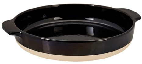 Lurch Terra Nova Ofenform rund Keramik Ø26x5cm schwarz/creme