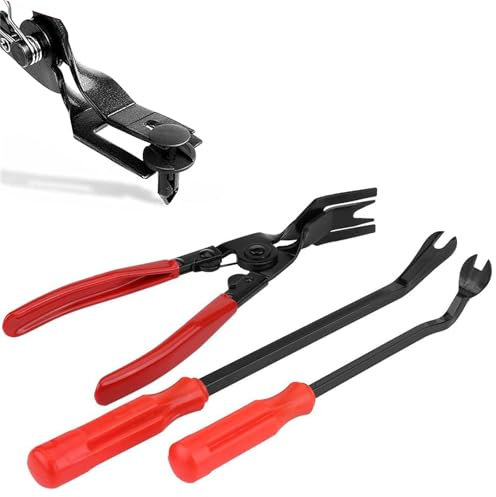 Praktisches Werkzeug zur Entfernung von Niets, Zange zum Entfernen der Türverkleidung, Türverkleidungs Lösezange, 3 PCS Auto Clip Zange Set, Demontage Werkzeug Auto Set, Autodemontagezubehör