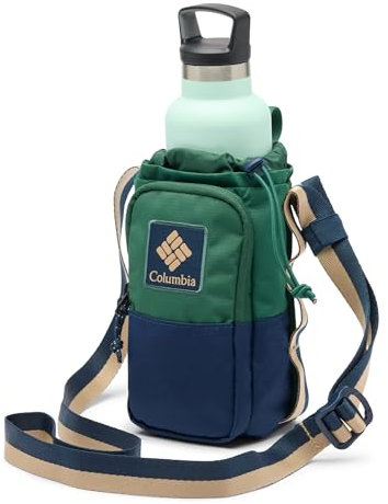 Columbia Unisex Trail Traveler Water Bottle Sling, Water Bottle Sling, Rain Forest/Collegiate Navy, One Size